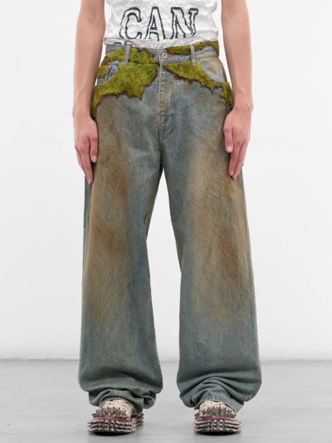 Moss Embroidered Denim Jeans