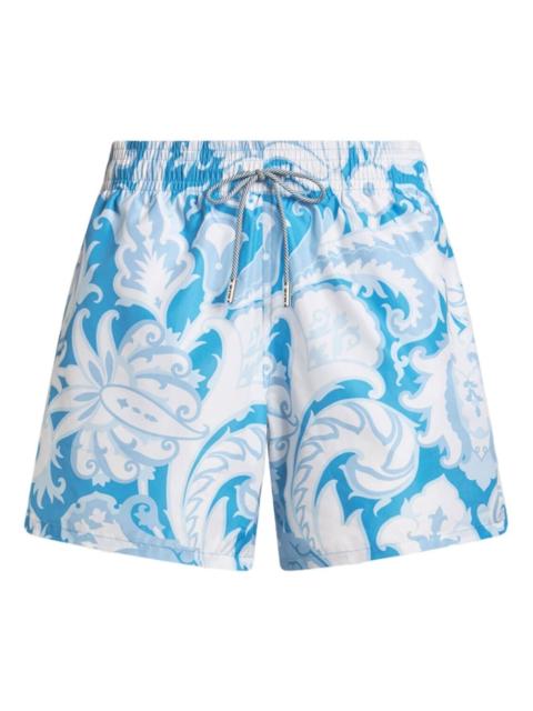 floral-print swim shorts