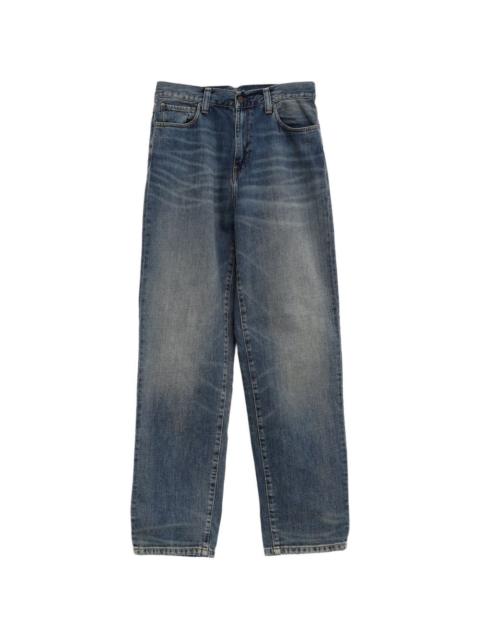 logo-patch straight jeans