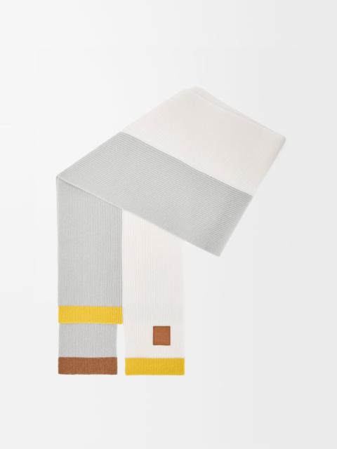 Asymmetric scarf in wool