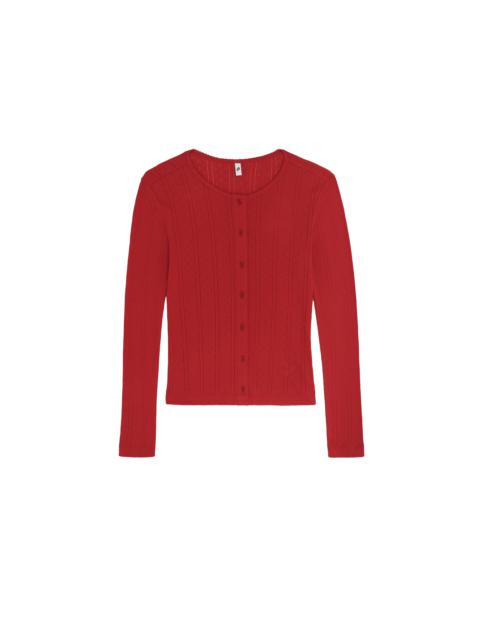 The Cardigan Cherry Red