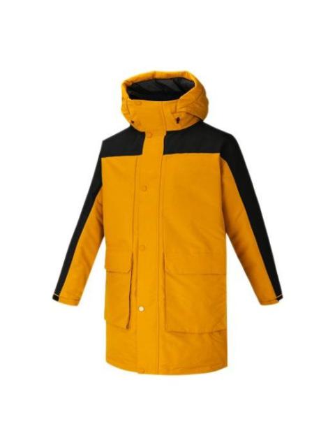 adidas Big Mouth Bag Outdoor Windproof Medium Long Cap Down Jacket White Gold GN9833