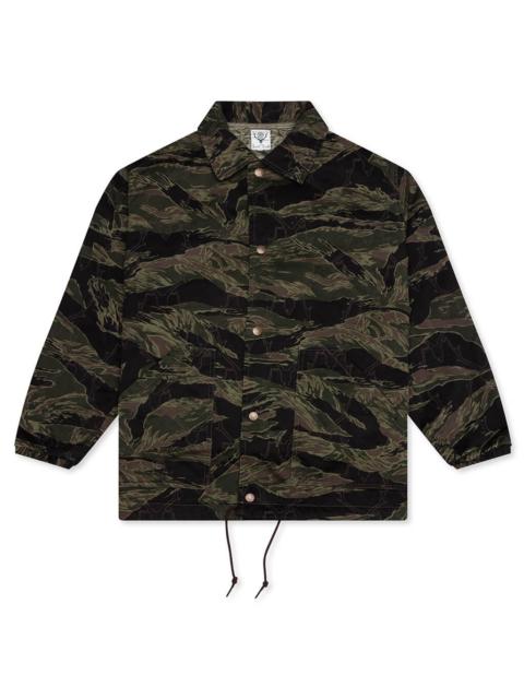 COACH JACKET - SKULL QUILTING TIGER CAMO