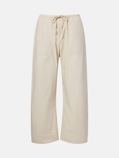 Kyoto cropped cotton wide-leg pants