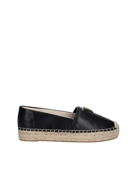 Jolandon faux-leather flat espadrilles