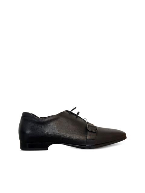 leather buckle-strap oxford shoes