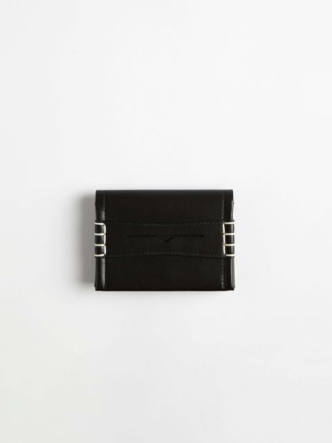 LEATHER LOAFER CARD HOLDER IN BLACK