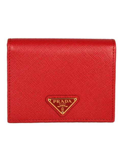 Prada Bifold Wallet (4 Card Slot) Saffiano Leather Red