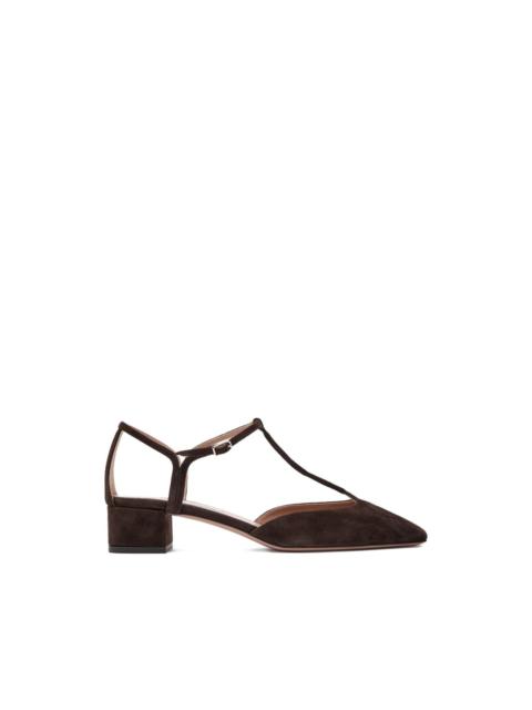 Sorbonne T-strap block-heel pumps