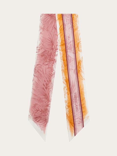 Gravure print silk bandeau