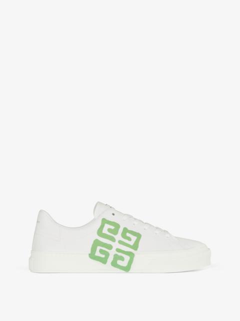CITY SPORT SNEAKERS IN LEATHER WITH TAG EFFECT 4G PRINT