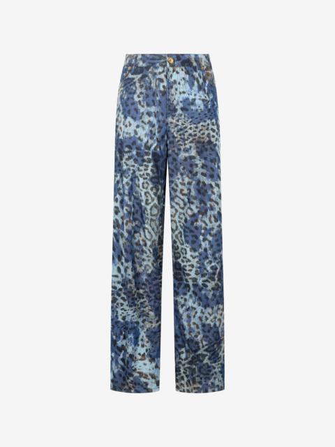Jeans With Jaguar Skin Print