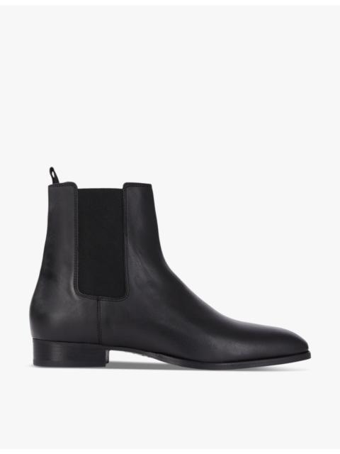 Almond-toe leather Chelsea boots