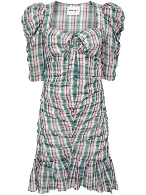 Galdino check-print mini dress
