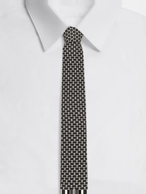 6-cm printed silk blade tie