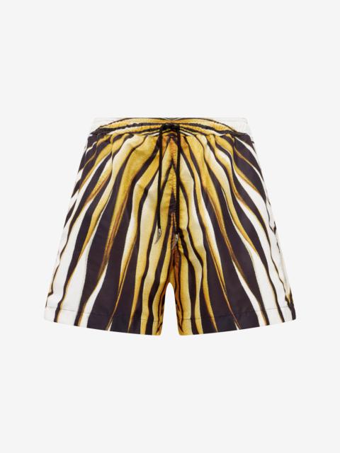 Ray Of Gold Print Nylon Sea Shorts