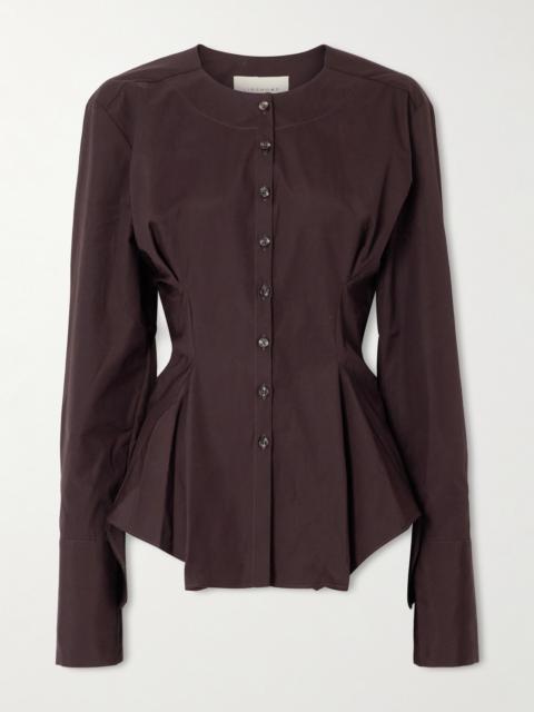 Lavinia Cotton-poplin Peplum Blouse
