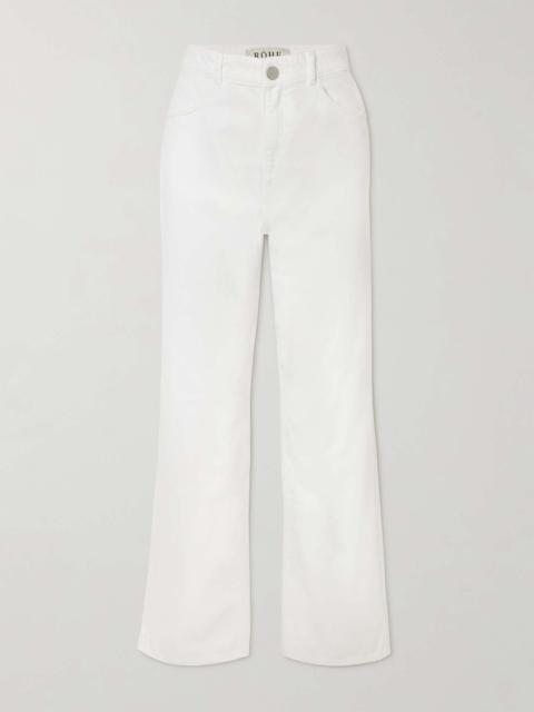 Mid-rise straight-leg jeans