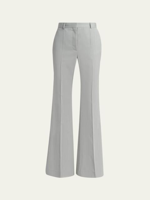 Tonal Stripe Flare Trousers