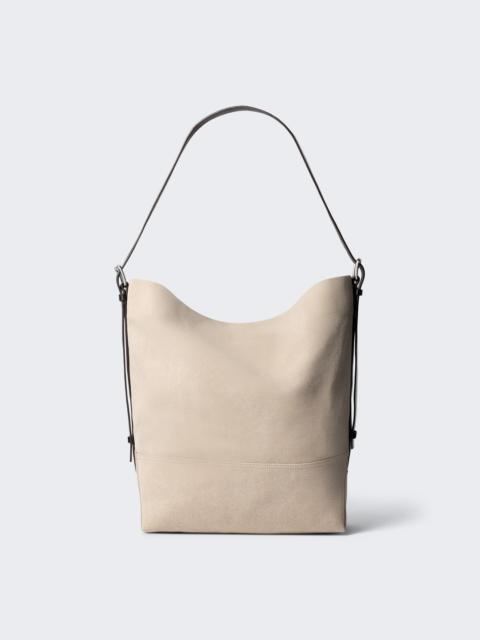 Cotton Canvas Belted Tote Bag Dark Linen