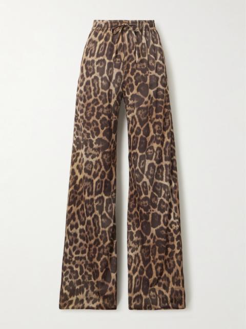 Leopard-print Lenzing Ecovero Wide-leg Pants