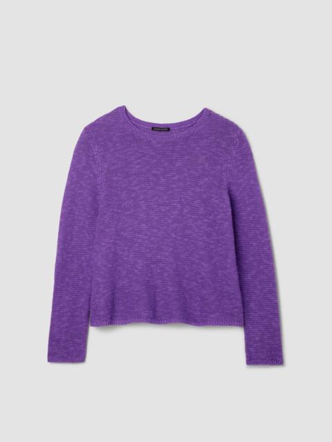 Organic Linen Cotton Slub Crew Neck Top