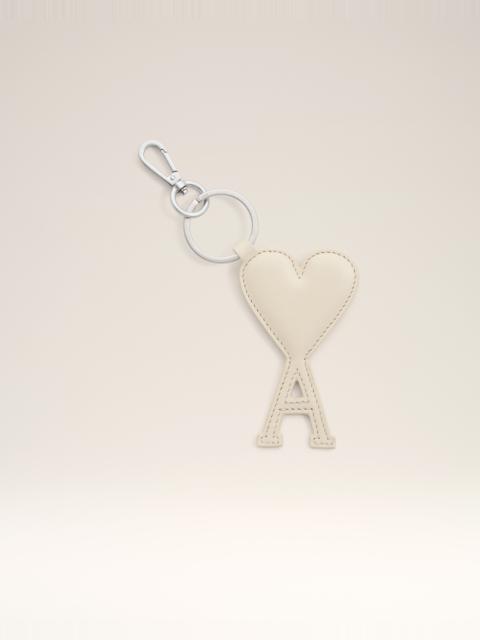 BEIGE LEATHER AMI DE COEUR KEYRING