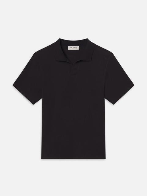 Jacquard Polo in Charcoal