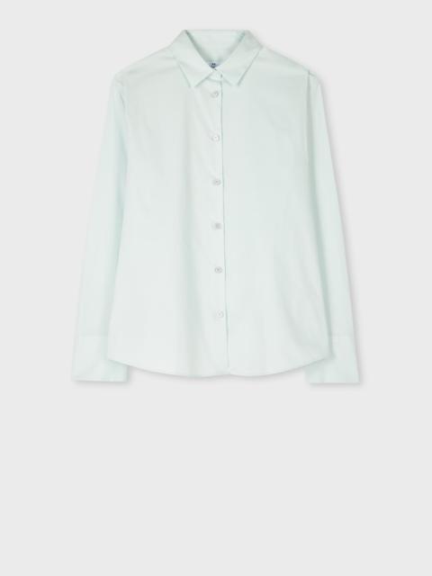 Women's Light Blue Shirt With 'Swirl' Cuff Lining