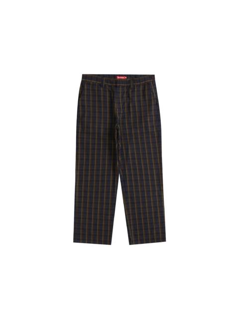 Supreme Work Pant (SS23) Navy Plaid