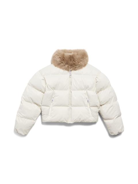 Women's Ski Puffer in Chalky White