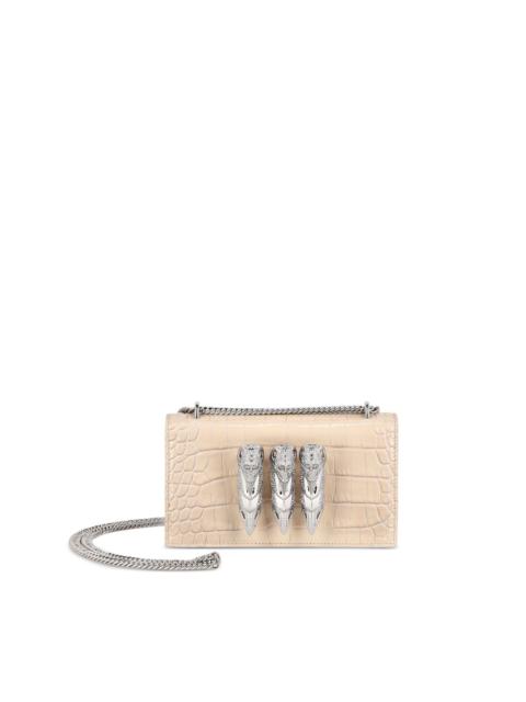 Croco-printed leather mini bag