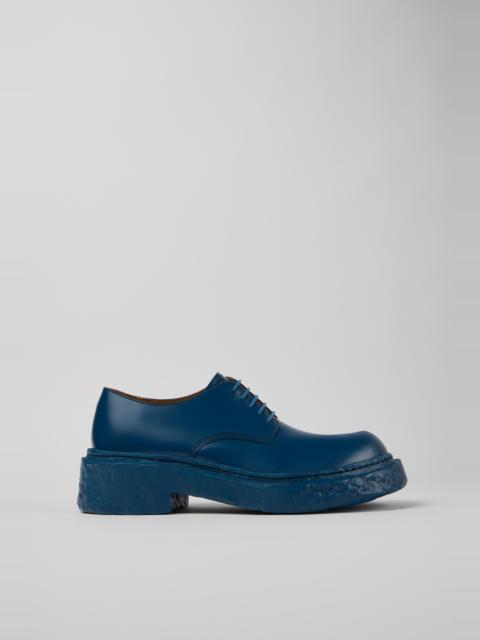 Blue Leather Bluchers