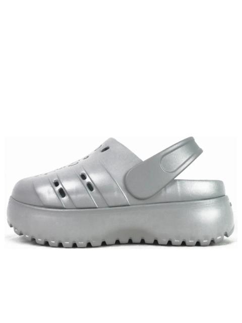 (WMNS) adidas Adilette Clog Platform 'Silver Metallic' JQ9879