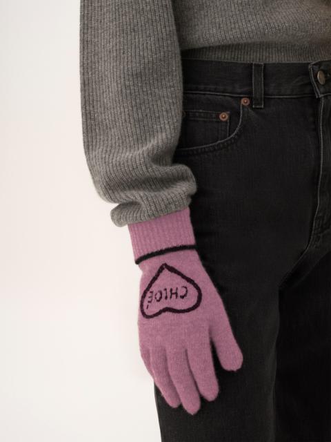 THE CHLOÉ ENCOEUR GLOVES IN WOOL & CASHMERE