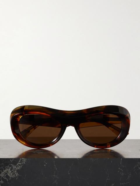 Round-frame tortoiseshell acetate sunglasses Tortoiseshell