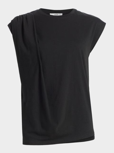 Relaxed Short-Sleeve Draped Tee