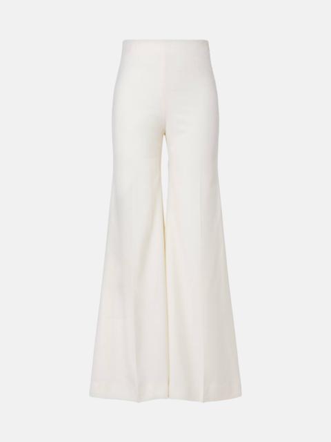 Virgin wool flared pants