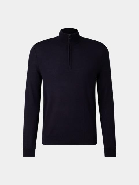 Virgin wool troyer Ouri in Navy blue