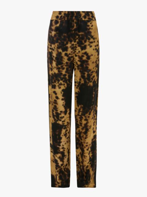 Pyjama Trouser In Olive Brown Print