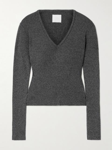 Emma Ribbed Stretch-knit Sweater