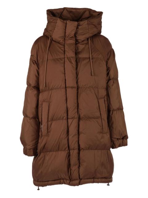 hooded quilted coat