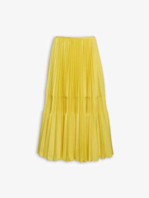 WOOL GABARDINE PLEATED SKIRT