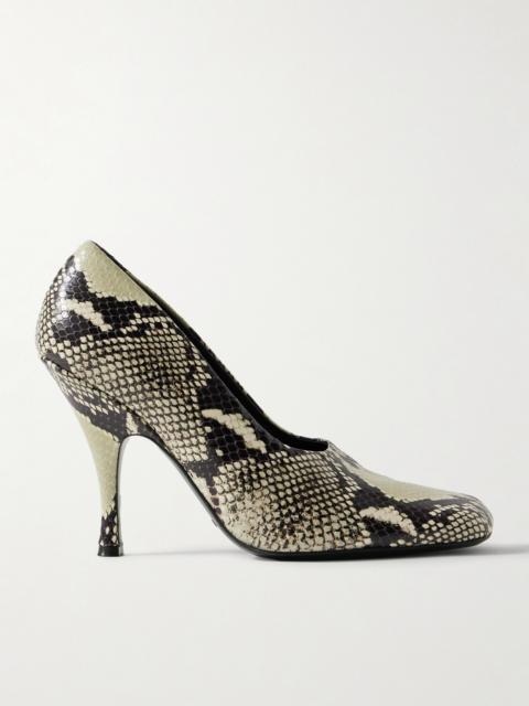 Eva Snake-effect Leather Pumps