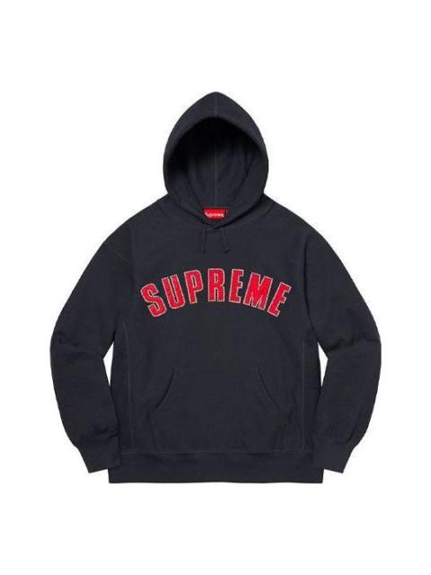 Supreme Pearl Logo Hooded Sweatshirt 'Navy Red' SUP-FW21-171