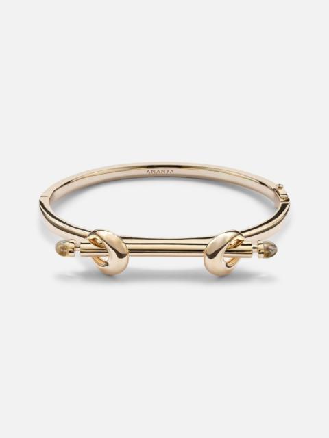 Chakra 18kt gold bracelet with quartz