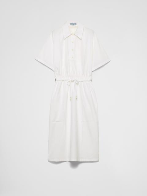 Poplin and satin dress