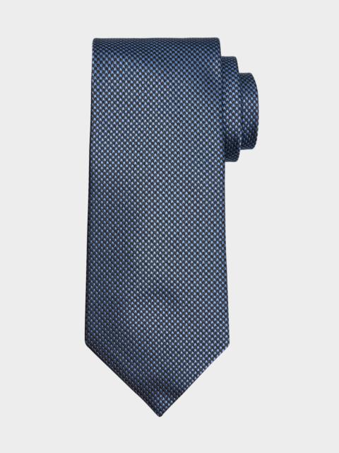Men's Micro-Houndstooth Silk Tie