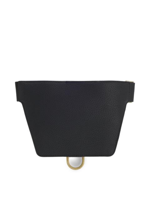 GRAINED BELT BAG WITH ANTIQUE-GOLD-EFFECT HARDWARE