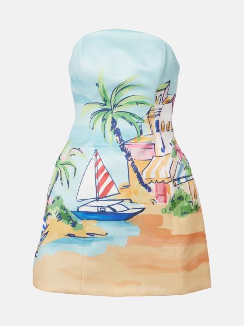 Printed bustier dress